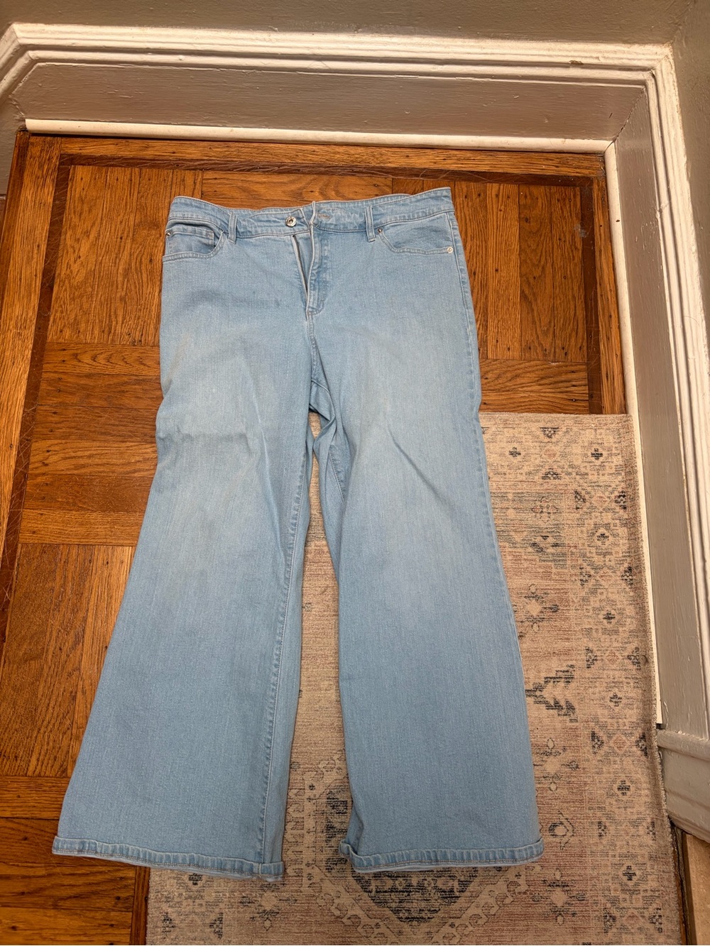 INC International Concepts Light Wash Wide Leg Jeans
